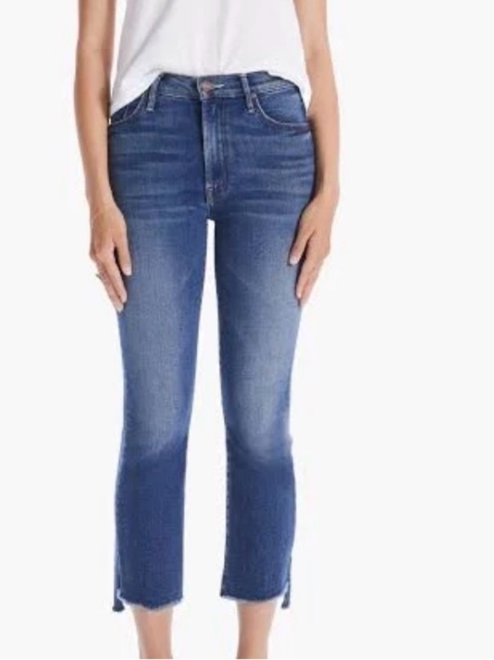 MOTHER The Insider Crop Step Fray Jeans Sweet & Sassy Size 25